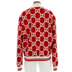 Zip Track Jacket GG Sequin Embellished Polyester and Cotton Blend