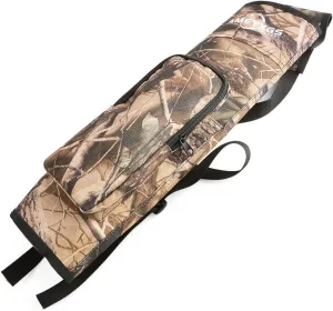 ZSHJGJR Archery Back Arrow Quiver Shoulder Hanged Carry Hunting Target Arrow Quiver Bag with Front Pockets for Target Hunting Training